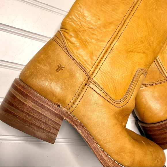 Frye Campus Boots Banana 7 - Picture 4 of 7